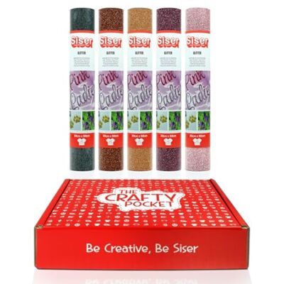 SISER Crafty Pocket Glamour samoprzylepny winyl do personalizacji tkanin do stosowania ze wszystkimi maszynami do cięcia SISER Crafty Pocket Glamour samoprzylepny winyl do personalizacji tkanin do stosowania ze wszystkimi maszynami do cięcia