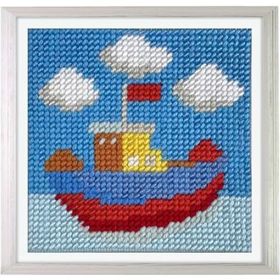 Trimits Zestaw do Haftu Półkrzyżykiem dla Dzieci Krowa Nadrukowana Kanwa 17 x 17cm z Włóczką Akrylową, Plastikową Igłą, Kolorowym Schematem i Instrukcją Kreatywny Zestaw dla Dzieci Trimits Zestaw do Haftu Półkrzyżykiem dla Dzieci Krowa Nadrukowana Kanwa 17 x 17cm z Włóczką Akrylową, Plastikową Igłą, Kolorowym Schematem i Instrukcją Kreatywny Zestaw dla Dzieci