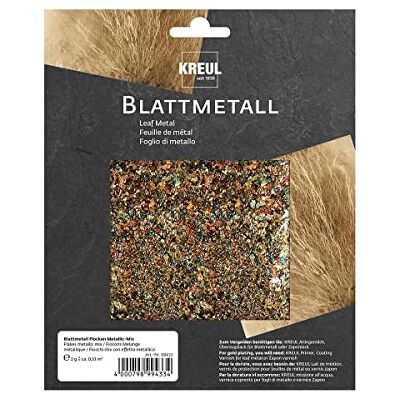 KREUL 99433 Płatki z płatków metalowych, Metallix-Mix, 2 g, na ok. 0,33 m², do wykańczania drewna, papieru, płótna, kartonu, styropianu, wosku, ceramiki, porcelany i wielu innych. KREUL 99433 Płatki z płatków metalowych, Metallix-Mix, 2 g, na ok. 0,33 m², do wykańczania drewna, papieru, płótna, kartonu, styropianu, wosku, ceramiki, porcelany i wielu innych.