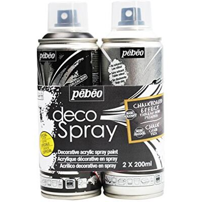 PEBEO 094032 Zestaw do decosspray farba czarna/kredowa 6 x 22 x 17,5 cm PEBEO 094032 Zestaw do decosspray farba czarna/kredowa 6 x 22 x 17,5 cm