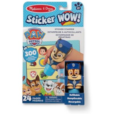 Melissa & Doug , Naklejka Wow! Chase, blok aktywności Psi Patrol, 3+ Psi Patrol naklejki stempel, postać Chase, blok aktywności, przenośny rozmiar, kreatywna gra bez ekranów Melissa & Doug , Naklejka Wow! Chase, blok aktywności Psi Patrol, 3+ Psi Patrol naklejki stempel, postać Chase, blok aktywności, przenośny rozmiar, kreatywna gra bez ekranów
