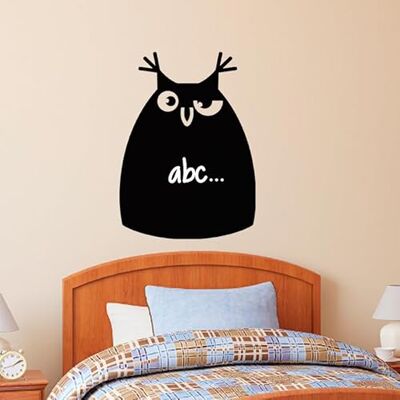 Ambiance Sticker Łupek tablica czarna samoprzylepne naklejki ścienne wymazywalne kreskówka sowa H40 x Dł. 30 cm Ambiance Sticker Łupek tablica czarna samoprzylepne naklejki ścienne wymazywalne kreskówka sowa H40 x Dł. 30 cm