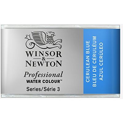 Winsor & Newton 0100137 Profesjonalna farba akwarelowa, żywe farby akwarelowe w jakości artystycznej, wysoka intensywność kolorów i jasność, światłotrwała, jakość archiwalna, cała miska Cölinblau Winsor & Newton 0100137 Profesjonalna farba akwarelowa, żywe farby akwarelowe w jakości artystycznej, wysoka intensywność kolorów i jasność, światłotrwała, jakość archiwalna, cała miska Cölinblau