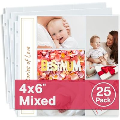 Dunwell Strony do uzupełniania albumu fotograficznego 30 x 30 cm, 4 x 12 cm, 25 szt., pomieści 250 zdjęć 10 x 15 cm, rękawy na 3-pierścieniowe albumy do scrapbookingu, 30 x 30 cm, jakość archiwalna, Dunwell Strony do uzupełniania albumu fotograficznego 30 x 30 cm, 4 x 12 cm, 25 szt., pomieści 250 zdjęć 10 x 15 cm, rękawy na 3-pierścieniowe albumy do scrapbookingu, 30 x 30 cm, jakość archiwalna,