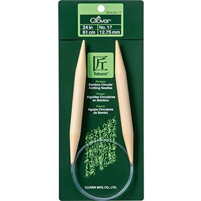 Clover Takumi bambusowe okrągłe druty do robienia na drutach, wielokolorowe, 61 cm Clover Takumi bambusowe okrągłe druty do robienia na drutach, wielokolorowe, 61 cm