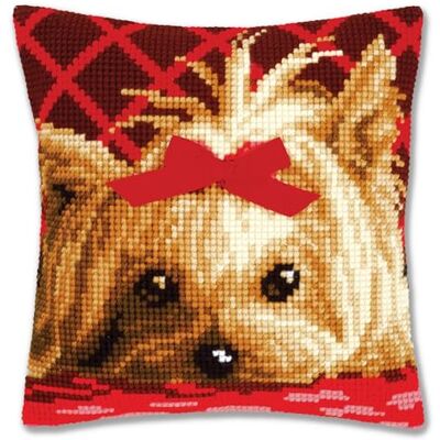 Vervaco Zestaw do Haftu Krzyżykowego Poduszka YORK Z KOKARDĄ Kanwa z Nadrukiem 40 x 40 cm Gruba Włóczka Akrylowa Zrób to Sam Dekoracja Domu DIY Cross Stitch Kit Vervaco Zestaw do Haftu Krzyżykowego Poduszka YORK Z KOKARDĄ Kanwa z Nadrukiem 40 x 40 cm Gruba Włóczka Akrylowa Zrób to Sam Dekoracja Domu DIY Cross Stitch Kit