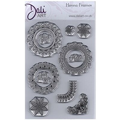 DaliART Dali Art Henna Frames zestaw przezroczystych stempli, przezroczysty DaliART Dali Art Henna Frames zestaw przezroczystych stempli, przezroczysty