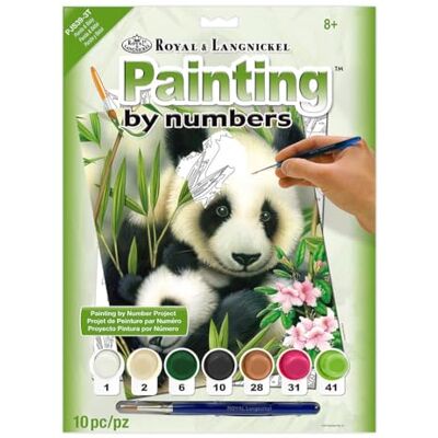 Royal & Langnickel Malowanie według numerów A4 rozmiar panda i dziecko zaprojektowany zestaw do malowania Royal & Langnickel Malowanie według numerów A4 rozmiar panda i dziecko zaprojektowany zestaw do malowania