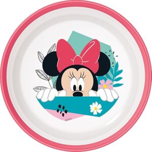 Tataway Disney Minnie plastikowa różowo-biała miska dla dziewczynek z antypoślizgową podstawą Tataway Disney Minnie plastikowa różowo-biała miska dla dziewczynek z antypoślizgową podstawą