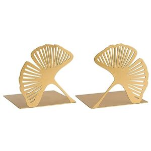 moses . libri_x podpórka do ksi??ek Gingko, zestaw 2 szt., dekoracyjny zestaw stojaków na ksi??ki z metalu w kolorze z?otym, z?ote podpórki do ksi??ek o wygl?dzie Cut-Out moses . libri_x podpórka do ksi??ek Gingko, zestaw 2 szt., dekoracyjny zestaw stojaków na ksi??ki z metalu w kolorze z?otym, z?ote podpórki do ksi??ek o wygl?dzie Cut-Out