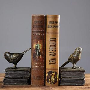SHTWX Home Decorative Birds & Books Vintage Design Resin Bookshelf Bookends,Paper Weights, Book Ends,Bookend Supports, Book Stoppers, Set of 2 SHTWX Home Decorative Birds & Books Vintage Design Resin Bookshelf Bookends,Paper Weights, Book Ends,Bookend Supports, Book Stoppers, Set of 2