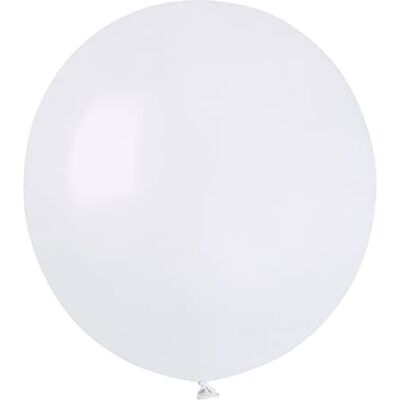 Ciao Zestaw 25 balonów perłowych z naturalnego lateksu najwyższej jakości G150 (Ø 48 cm / 19"), biała perła Ciao Zestaw 25 balonów perłowych z naturalnego lateksu najwyższej jakości G150 (Ø 48 cm / 19"), biała perła