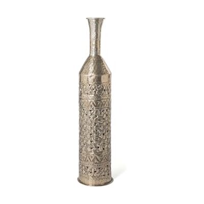 H&H aluminiowy wazon chennai zdobiony w kolorze srebrnym h 75 cm H&H aluminiowy wazon chennai zdobiony w kolorze srebrnym h 75 cm