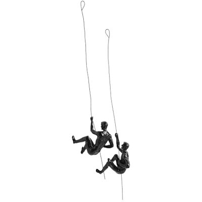 Jotex Human Climbers figurki dekoracyjne, zestaw 2 sztuk do dekoracji ściany, rdzawy brąz czarny, 18 x 21 x 8 cm Jotex Human Climbers figurki dekoracyjne, zestaw 2 sztuk do dekoracji ściany, rdzawy brąz czarny, 18 x 21 x 8 cm