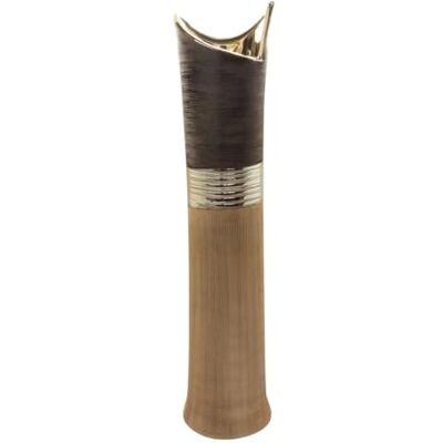 GILDE Wazon podłogowy Bradora brązowy/szampański/beżowy wys. = 60,0 cm 47136 GILDE Wazon podłogowy Bradora brązowy/szampański/beżowy wys. = 60,0 cm 47136