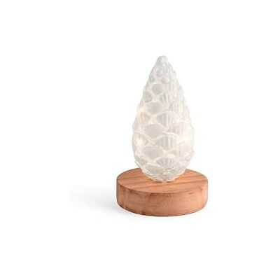 H&H Boże Narodzenie Szyszka szklana z diodami LED, wysokość 15cm, dekoracja świąteczna H&H Boże Narodzenie Szyszka szklana z diodami LED, wysokość 15cm, dekoracja świąteczna