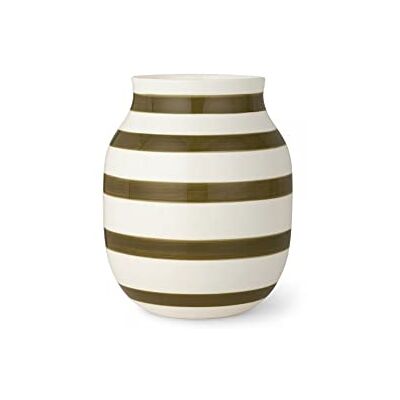 HAK Kähler Kähler Design wazon Omaggio oliwkowa zieleń wykonana z ceramiki, kolor: oliwkowo-zielony, klasyczny design, wymiary (wys. x Ø): 20 x 16,5 cm, 690309 HAK Kähler Kähler Design wazon Omaggio oliwkowa zieleń wykonana z ceramiki, kolor: oliwkowo-zielony, klasyczny design, wymiary (wys. x Ø): 20 x 16,5 cm, 690309