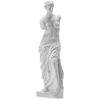 BNPUHIU Posąg Wenus de Milo, posąg greckiej mitologii rzymskiej Afrodyty, świetna sztuka do dekoracji domu lub biura, 28 x 8 x 5 cm, biała BNPUHIU Posąg Wenus de Milo, posąg greckiej mitologii rzymskiej Afrodyty, świetna sztuka do dekoracji domu lub biura, 28 x 8 x 5 cm, biała