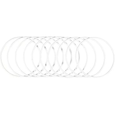 Rayher Metalowe pierścienie, powlekane, białe, 15 cm ø, pudełko 10 sztuk, 25217102, 15,5 Rayher Metalowe pierścienie, powlekane, białe, 15 cm ø, pudełko 10 sztuk, 25217102, 15,5
