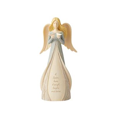 Enesco Foundations Sister Laughs and Tears figurka anioła, 18 cm, wielokolorowa Enesco Foundations Sister Laughs and Tears figurka anioła, 18 cm, wielokolorowa
