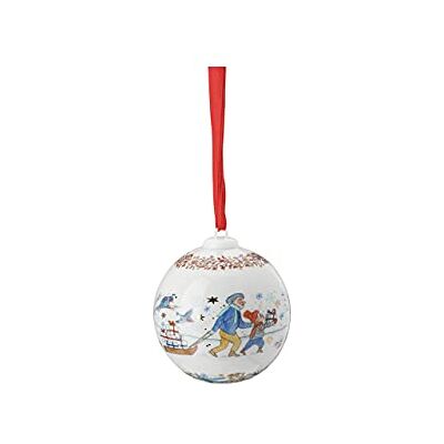 Hutschenreuther Bombka porcelanowa 2021 "Boże Narodzenie Ø 6 cm bombka bożonarodzeniowa, porcelana, wielokolorowa Hutschenreuther Bombka porcelanowa 2021 "Boże Narodzenie Ø 6 cm bombka bożonarodzeniowa, porcelana, wielokolorowa