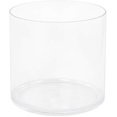 Royal Imports Akrylowy wazon na kwiaty dekoracyjny element centralny do domu lub ślubu odporny na pęknięcia kształt cylindra, wysokość 15 cm, otwór 15 cm Royal Imports Akrylowy wazon na kwiaty dekoracyjny element centralny do domu lub ślubu odporny na pęknięcia kształt cylindra, wysokość 15 cm, otwór 15 cm