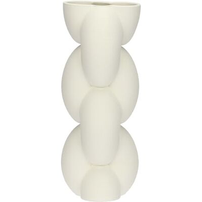 rituali domestici Wazon Deco z łańcuszkiem w kształcie litery L, ceramiczny, 15 x 15 cm, głębokość 39,5 cm, kolekcja fabuły rituali domestici Wazon Deco z łańcuszkiem w kształcie litery L, ceramiczny, 15 x 15 cm, głębokość 39,5 cm, kolekcja fabuły