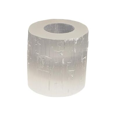 Selenite Dreams Świecznik na podgrzewacze Selenit, okrągły, ok. 350 g Selenite Dreams Świecznik na podgrzewacze Selenit, okrągły, ok. 350 g