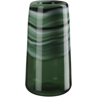 GILDE Glas Art wazon Verde ze szkła błyszczący zielony wysokość 34 cm x Ø 18 cm ręcznie wykonany szklany wazon dmuchany ustami GILDE Glas Art wazon Verde ze szkła błyszczący zielony wysokość 34 cm x Ø 18 cm ręcznie wykonany szklany wazon dmuchany ustami