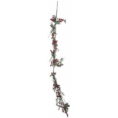 Tivoli Świąteczna dekoracja LED z czerwonymi szyszkami i jagodami L 120 cm XMas Garden Tivoli Świąteczna dekoracja LED z czerwonymi szyszkami i jagodami L 120 cm XMas Garden