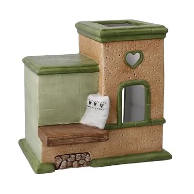 Goebel Świecznik świąteczna piekarnia ogrzewający kominek na podgrzewacze z porcelany biszkoptowej, 15,5 x 12 x 15,5 cm, 11-750-92-1 Goebel Świecznik świąteczna piekarnia ogrzewający kominek na podgrzewacze z porcelany biszkoptowej, 15,5 x 12 x 15,5 cm, 11-750-92-1