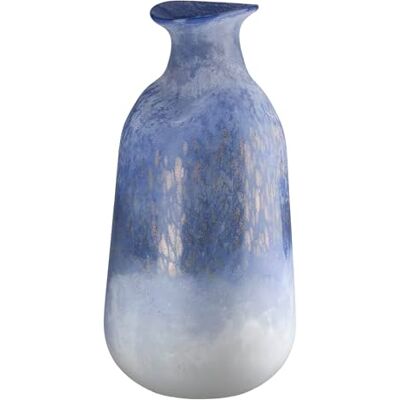 GILDE Szklany wazon Azur — szkło — niebieski matowy — wysokość 37 cm x Ø 17 cm — ręcznie wykonany wazon dekoracyjny — dmuchany GILDE Szklany wazon Azur — szkło — niebieski matowy — wysokość 37 cm x Ø 17 cm — ręcznie wykonany wazon dekoracyjny — dmuchany