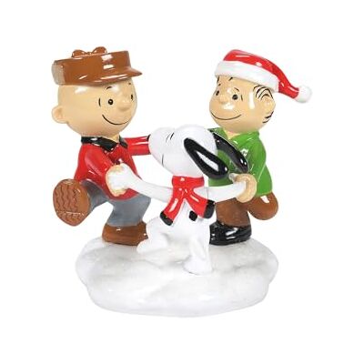 Department 56 Peanuts Village Akcesoria Charlie Linus i Snoopy figurka Trio of Besties, 6 cm, wielokolorowa Department 56 Peanuts Village Akcesoria Charlie Linus i Snoopy figurka Trio of Besties, 6 cm, wielokolorowa