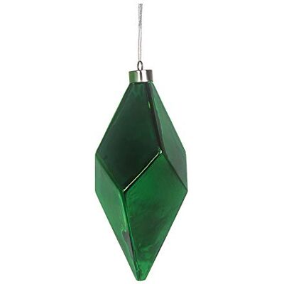 EUROCINSA 28344 ornament zawieszka diament z zielonego metalu 12 Øx27 cm 4 sztuki, rozmiar uniwersalny EUROCINSA 28344 ornament zawieszka diament z zielonego metalu 12 Øx27 cm 4 sztuki, rozmiar uniwersalny
