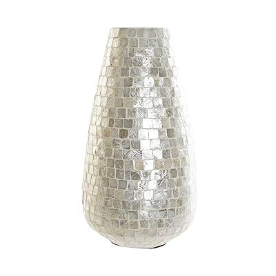 DKD Home Decor Wazon, Kolor: Biały, Standardowy DKD Home Decor Wazon, Kolor: Biały, Standardowy