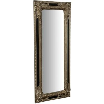 Biscottini Lustro lustrzane Empire Wall pionowe lub poziome lustro wiszące szer. 35,5 x szer. 4,5 x wys. 82,5 cm Made in Italy Wykończenie srebrne i czarne antyk Biscottini Lustro lustrzane Empire Wall pionowe lub poziome lustro wiszące szer. 35,5 x szer. 4,5 x wys. 82,5 cm Made in Italy Wykończenie srebrne i czarne antyk