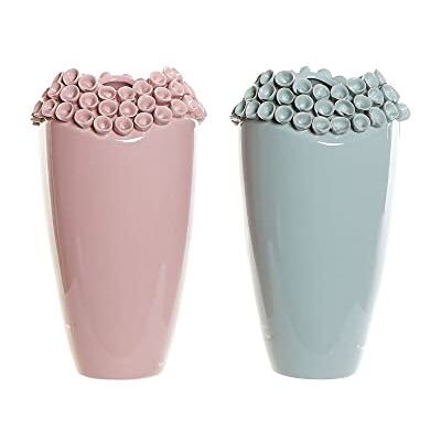 DKD Home Decor Turkusowy Róż Gres Śródziemnomorski Wazon - Wazy DKD Home Decor Turkusowy Róż Gres Śródziemnomorski Wazon - Wazy