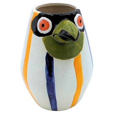 Dekohelden24 Wazon dekoracyjny XL, głowa wazonu, wazon na papugę, wazon na kwiaty, wazon zwierzęcy, wazon stołowy, ceramiczny wazon jako papuga z zielonym dzióbem, wazon z motywem papugi z ceramiki kolorowy, dł Dekohelden24 Wazon dekoracyjny XL, głowa wazonu, wazon na papugę, wazon na kwiaty, wazon zwierzęcy, wazon stołowy, ceramiczny wazon jako papuga z zielonym dzióbem, wazon z motywem papugi z ceramiki kolorowy, dł
