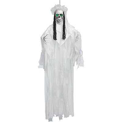 Boland 73093 Horror Bride, 160 cm, wisząca dekoracja na Halloween ze światłem, w zestawie baterie, dekoracja imprezowa, dekoracja horroru na imprezę tematyczną Boland 73093 Horror Bride, 160 cm, wisząca dekoracja na Halloween ze światłem, w zestawie baterie, dekoracja imprezowa, dekoracja horroru na imprezę tematyczną