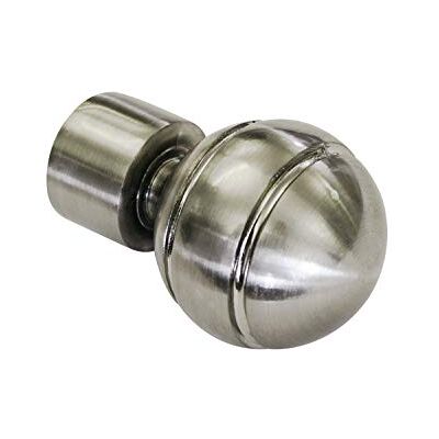 GARDINIA Końcowy element Kula - Satynowe wykończenie srebrne dla 19mm drążków GARDINIA Końcowy element Kula - Satynowe wykończenie srebrne dla 19mm drążków