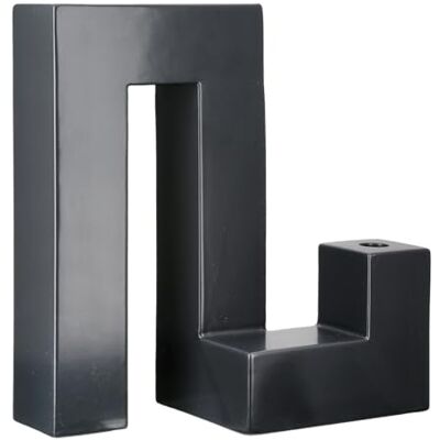 GILDE Patras Wazon - Ceramiczny, Czarny, 30x31.5x12.5cm - Wazon GILDE Patras Wazon - Ceramiczny, Czarny, 30x31.5x12.5cm - Wazon