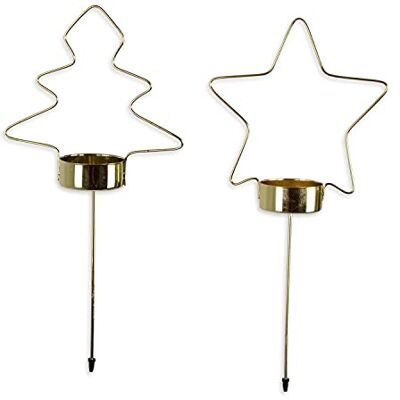 Riffelmacher & Weinberger christbaumschmuck-fabrik gmbh&co.kg 10155 adwentowe ozdoby do podgrzewaczy Gwiazda/drzewo różne Metal 11x24 cm. 1 szt. Złoty, 11 x 24 cm Riffelmacher & Weinberger christbaumschmuck-fabrik gmbh&co.kg 10155 adwentowe ozdoby do podgrzewaczy Gwiazda/drzewo różne Metal 11x24 cm. 1 szt. Złoty, 11 x 24 cm