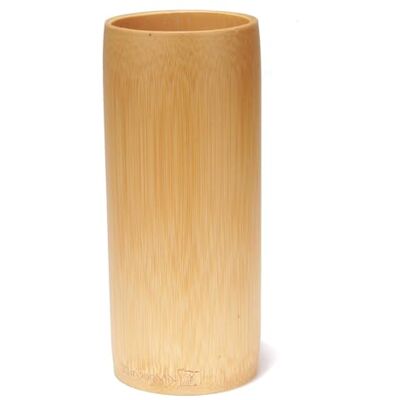 BambooMN Naturalny bambusowy wazon/uchwyt na kwiaty karbonizowany brąz 25 cm 1 sztuka BambooMN Naturalny bambusowy wazon/uchwyt na kwiaty karbonizowany brąz 25 cm 1 sztuka