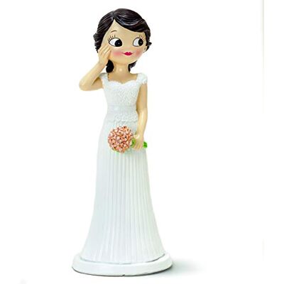 Mopec figurka młoda para na policzku, biała, 21 cm Mopec figurka młoda para na policzku, biała, 21 cm