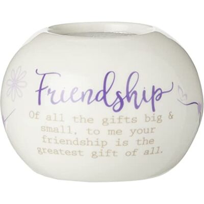 Said with sentiment Ceramiczny świecznik na podgrzewacze przyjaźń, jeden rozmiar Said with sentiment Ceramiczny świecznik na podgrzewacze przyjaźń, jeden rozmiar