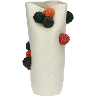 rituali domestici Wazon ceramiczny L, 22 x 18 cm, głębokość 44 cm, kolekcja pompomponów rituali domestici Wazon ceramiczny L, 22 x 18 cm, głębokość 44 cm, kolekcja pompomponów