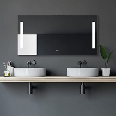Talos Star Lustro łazienkowe z oświetleniem LED, ścienne, z wycięciem pod światło LED, barwa światła neutralna biel, 120 x 60 cm Talos Star Lustro łazienkowe z oświetleniem LED, ścienne, z wycięciem pod światło LED, barwa światła neutralna biel, 120 x 60 cm