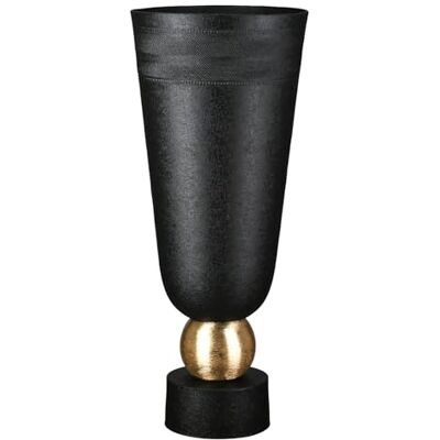 Casablanca modernes Design Casablanca wazon Nama aluminium czarny craquelowany stożkowy wysokość 40 cm x Ø 17 cm Casablanca modernes Design Casablanca wazon Nama aluminium czarny craquelowany stożkowy wysokość 40 cm x Ø 17 cm