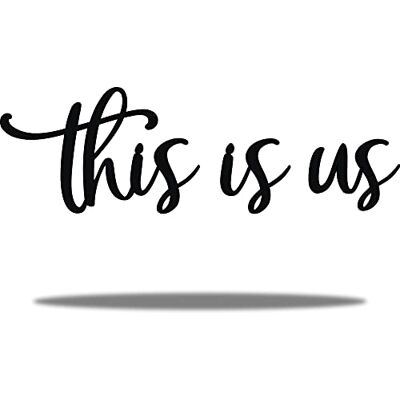 Vivegate 'This Is Us' dekoracja ścienna – 'This Is Us' znaki dekoracja domu metalowe dekoracje do pokoju duża czarna metalowa dekoracja ścienna salon sypialnia (rozmiar L 99 x 28 cm) Vivegate 'This Is Us' dekoracja ścienna – 'This Is Us' znaki dekoracja domu metalowe dekoracje do pokoju duża czarna metalowa dekoracja ścienna salon sypialnia (rozmiar L 99 x 28 cm)