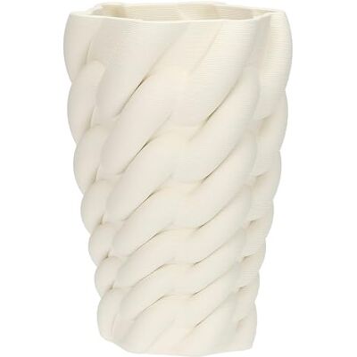 rituali domestici Wazon Deco z plecionką ceramiczną, 18 x 18 cm, głębokość 28 cm, kolekcja fabuły rituali domestici Wazon Deco z plecionką ceramiczną, 18 x 18 cm, głębokość 28 cm, kolekcja fabuły
